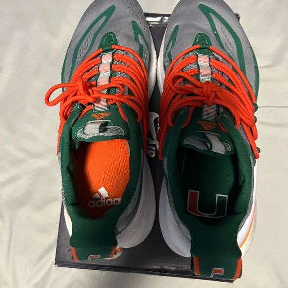 Adidas Alphabounce Adiprene V1 Miami Hurricanes shoes size 9 men’s - Picture 4 of 4